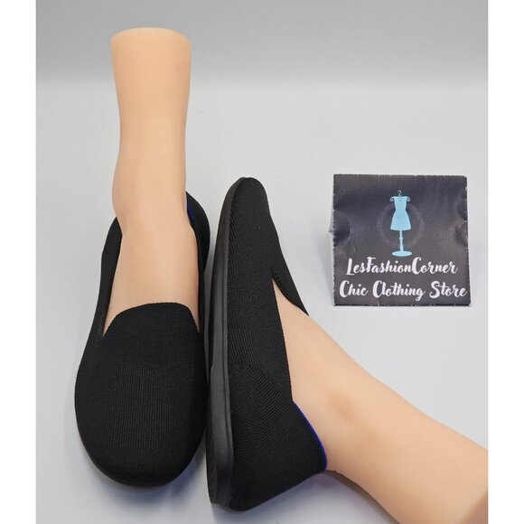 Rothy's Women's Black Knit The Loafer Casual Lightweight Flats Shoes Sz 12 2689 - Picture 11 of 16